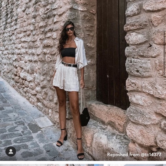 Zara Satin Effect Black Shorts and Top Set in Small - Picture 13 of 16